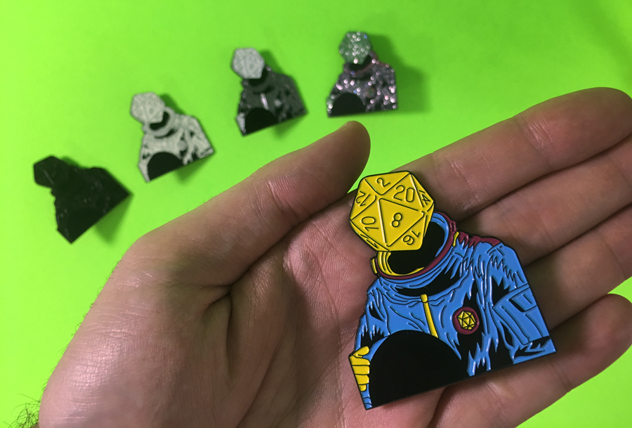 d20 Astronaut Pins are now available!