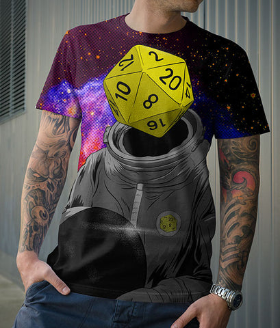 Roll Play Dice Heads Men's Allover Print T-Shirts