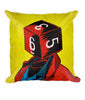 "d6" Pillow | Roll Play Dice Protraits