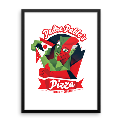"Padre Pablo's Pizza" Framed Poster