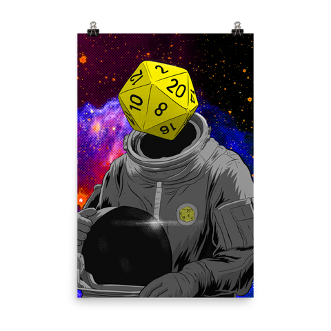 "d20 Astronaut" Poster