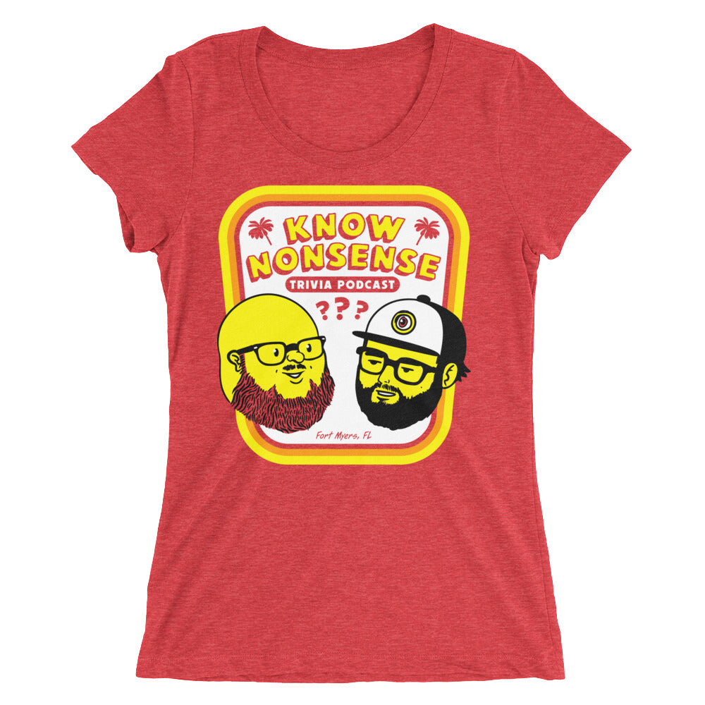 Know Nonsense Trivia Podcast Beach Ladies' short sleeve t-shirt