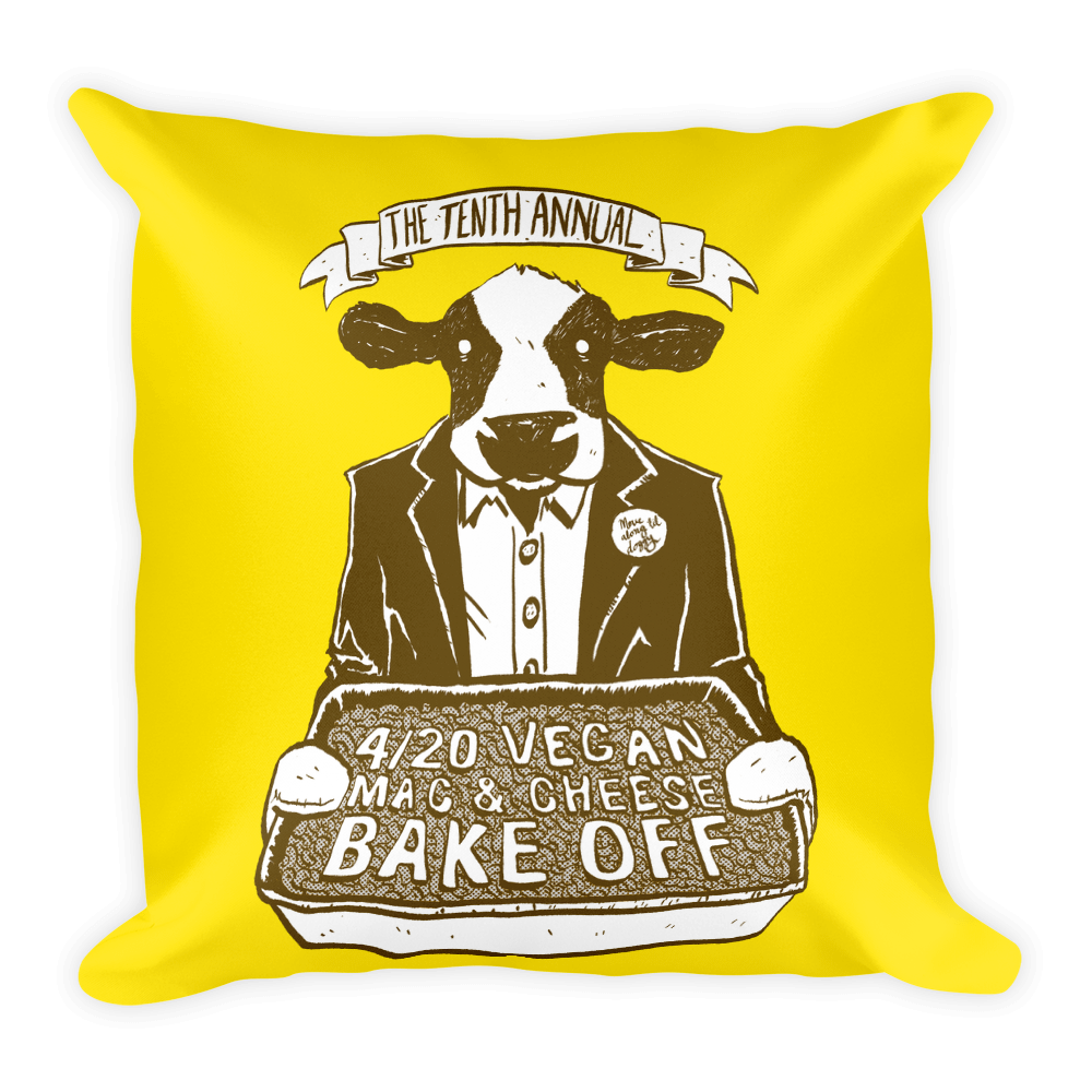 "4/20 Vegan Mac & Cheese Bake Off" Pillow