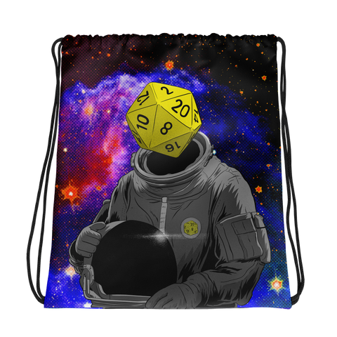 "d20 Astronaut" Drawstring Bag