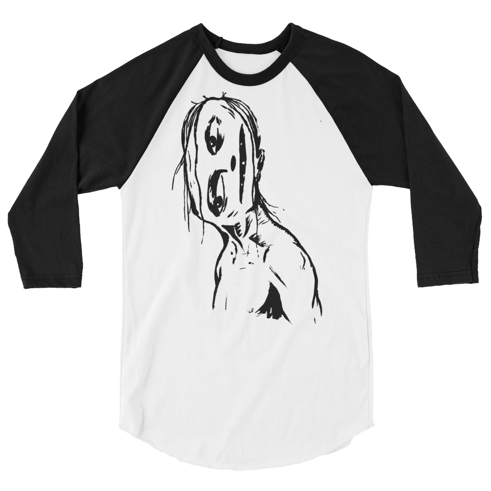 "Crooked Face" 3/4 Sleeve T-Shirt
