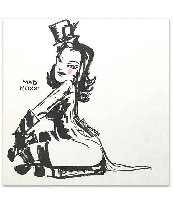 "Mad Moxxi" Pinup Ink Sketch