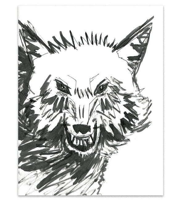 "Wolf" Ink Sketch