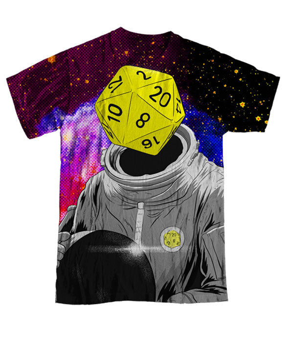 "d20 Astronaut" Men's Allover Print T-Shirt